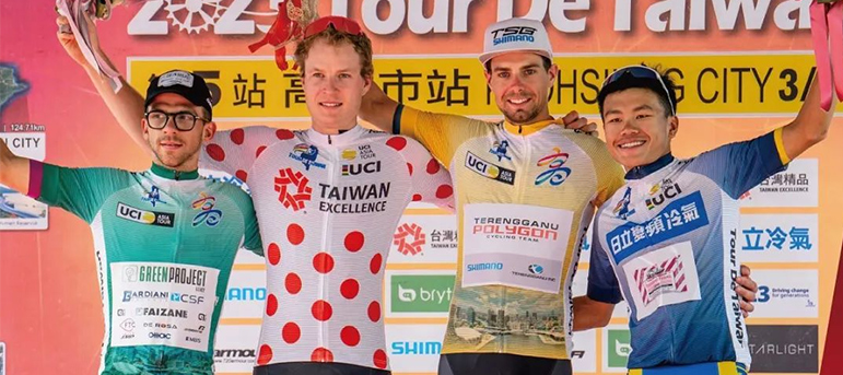 In the 2023 Taiwan Cycling Festival, the Australian St. George Continental Cycling Team won the climbing king polka dot jersey.